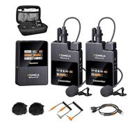 COMICA Microphone lavalier sans Fil, BoomX-D2 2.4G système de Microphone sans Fil Compact, Microphone Lav pour Appareil Photo Smartphone Podcast Interview Youtube Facebook Live-Steaming