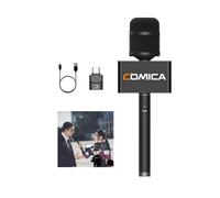 COMICA Revo S Microphone de Reporter sans fil Compatible avec Windows, Mac OS, prend en Charge la Réduction du bruit à une Touche avec Capsule de micro à Condensateur de 14 mm pour Smartphone pour pod