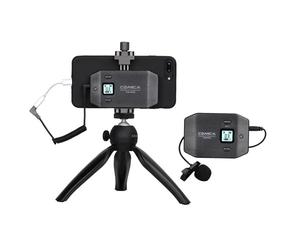 Comica UHF Microphone sans Fil Mini et Flexible 6 Canaux avec Poignée Ordinaire Détachable