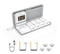 comica Vimo Q Micro Cravate sans Fil avec 4 émetteurs et 1 récepteur, Réduction de Bruit, Qualité Audio 48KHz/24bits, 16H Utilisation, 200M Portée, Micro Lavalier pour DSLR Caméra Smartphone PC(Blanc)