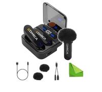 Comica Vimo S-MI 2.4G Mini Micro Cravate sans Fil Double Canal avec étui de Charge Double émetteur et 1 récepteur Micro Revers pour Interview