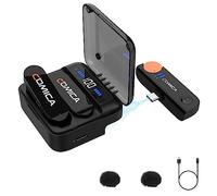 COMICA Vimo S UC Microphone sans Fil pour Smartphone, Microphone Cravate sans Fil avec Suppression du Bruit, autonomie de 5 Heures, portée de 656', Wireless Micro pour Vlog/Live Stream/Youtube(USB-C)