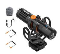 COMICA VM10 Pro Micro Appareil Photo- Microphone Canon à Condensateur Supercardioïde avec Sortie USB-C & 3,5 mm - Micro Externe pour Caméra, Appareil Photo, Caméscope, Smartphone, Vlog