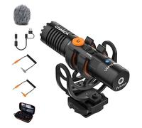 COMICA VM10 Pro Micro Appareil Photo- Microphone Canon à Condensateur Supercardioïde avec Sortie USB-C & 3,5 mm - Micro Externe pour Caméra, Appareil Photo, Caméscope, Smartphone, Vlog