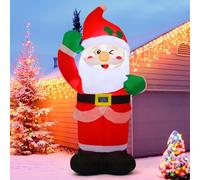 Comin Bonhomme de Neige Gonflable de Noël avec Une boîte, décoration de Cour Gonflable avec lumières LED intégrées pour Vacances/fête/Noël/Cour/Jardin