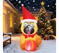 COMIN Décorations de Noël gonflables de 1,5 m de haut avec LED intégrées pour décoration de Noël, intérieur, extérieur, pelouse, jardin