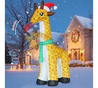 COMIN Décorations de Noël gonflables de 3 m avec un chapeau de Père Noël gonflables avec LED intégrées pour jardin, fête, pelouse