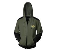 Coming Zelda Cosplay Costume Breath of The Wild Link Hoodie Sweat-shirt à capuche pour homme Halloween Veste zippée - - Medium