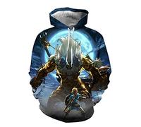 Coming Zelda Cosplay Costume Breath of The Wild Link Hoodie Sweat-shirt à capuche pour homme Halloween Veste zippée - - Medium