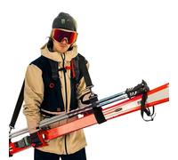 Comioke Bandoulière de Ski, Réglable Sangle Ski, Multifonction Strap Ski, Support de Snowboard, Portable Universel Bandoulière de Ski pour Le Transport, Le Voyage et Le Rangement, Attache Ski