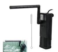 Comioke Filtre Intérieur Aquarium,4W Pompe Aquarium,300L/H Filtre Interne avec Barre de Pulvérisation et Brosse,pour 60L Petit Réservoir,Aquariums d'eau Froide ou Tropicaux,Réservoir de Tortues,Noir