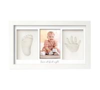 Comioke Kit Souvenir Empreinte et Empreinte Bébé - Impressions pour Enfants - Cadre Photo Duo Nouveau-né -Kit d'art de Mémoire - Cadres Photo de Douche de Bébé, Registre de