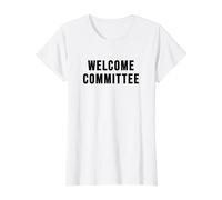 Comité d'accueil T-Shirt Graphique avec Valeur, Femme, Blanc, M