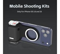 COMITOK - poignée de téléphone magnétique avec télécommande, poignée de prise de vue Portable pour vidéos iPhone Vlog, opération facile à une main MOCA Black