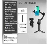Comitok-Stabilisateur de cardan à 3 axes,Al Tech,Smartphone avec suivi du visage,poteau télescopique pour iPhone Live,Vlog,Tiktok,L9 - Type AI Suit