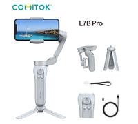 Comitok-Stabilisateur de cardan portable à 3 axes,aide à l'IA,suivi du visage,lumière d'appoint,iPhone,Android,Vlog Live - Type Standard