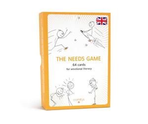 Comitys | The Needs Game | Language : English | 64 flashcards for Emotional Literacy | Non-Violent Communication Teaching Tool | 177 Needs to Discover | Pedagogical Tool | Self Expression