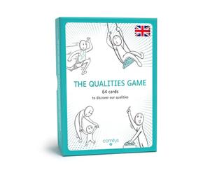 Comitys | The Qualities Game | Language : English | 64 flashcards and 256 Qualities | Non-Violent Communication Teaching Tool | Build Self-Esteem