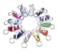 Comius 12 Pièce Mode Pendentif Chaussure en Toile Porte-clés Cadeau Pendentif de Sac Cadeau, Porte-Clés Mode Chaussures Décontractées Porte-Clés Pendant de Voiture Sac pour Voiture/Pochette/Sac