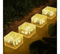 Comius Sharp 4pcs Lampe Solaire Exterieur, Lumiere Exterieure Terrasse- Lampe Décorative En Acrylique Pour L'Extérieur, Le Patio, Le Jardin Et Le Paysage, Lampes Enterrées Et Lampes De Camping