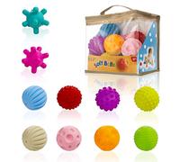 Comius Sharp Balles Sensorielles Douces, Bébé Balles Jouets éducatifs Souples à Presser Jouets pour Bébés Coloré Squeeze Balle pour Bébé Tout-Petits (10 Pcs)