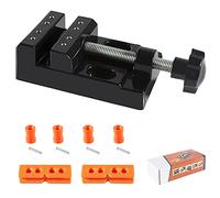 Comius Sharp Mâchoire de Table Universelle 57mm Mini Pince Plate Etau d'établi Mini Perceuse à Colonne Etau de Table Parallèle Ouverture de l'étau Outil de Sculpture pour l'artisanat de Bricolage