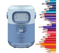 Comius Sharp Taille-crayon Électrique, Taille Crayon Automatique pour Crayons de 6.5-8mm & Crayons de Couleur, Rechargeable Pencil Sharpener pour Enfants, Maison, Bureau, L'école (Bleu)