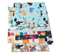Comius Sharp Tissu Patchwork, 8 Pièces Carrés de Tissu en Coton pour DIY Bricolage Artisanat Couture Vêtements Quilting, 50cm x 40cm (A)