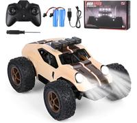 Comius Sharp Voiture Télécommandée，1/20 25km/H Voiture Télécommandée À Grande Vitesse, Véhicule Tout Terrain À Quatre Roues Motrices avec Lumières LED, Cadeau pour Les Enfants De 7 À 14 Ans（Marron）