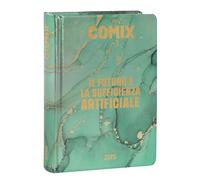 Comix - Agenda journalier 16 mois, agenda scolaire 2024-2025 pour garçons et filles, avec couverture rigide, idéal pour l'école supérieure, 13 x 17,8 cm, vert