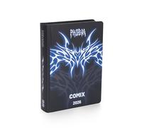 Comix - Agenda journalier 2026 Limited Fashion Edition, Agenda scolaire pour garçons et filles, couverture rigide avec graphique, autocollant exclusif, intérieur 100, 12 x 16,5 cm, noir et