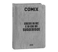 Comix - Agenda Mignon Plus quotidien 16 mois, agenda scolaire 2026-2026, avec couverture rigide, idéal pour l'école moyenne et supérieure, 9 x 12,5 cm, noir