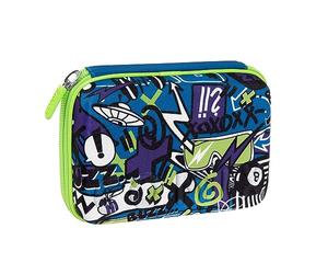 COMIX Bright - Trousse École, Trousse Maxi Zip pour Enfants et Adolescents, avec Set Papeterie Inclus, Couverture Métal Irisé, Rigide avec Maxi Logo et Tirette en Métal, 21 x 14,5H x 6,5 cm
