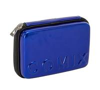 COMIX Flash Trousse à fermeture éclair avec kit à l'intérieur poche zippée avec fenêtre en PVC respirante, 36 passants élastiques pour organiser des stylos, crayons, marqueurs, 21 x 6,5 x 14,5 cm -