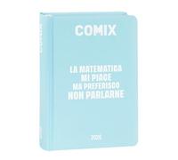 Comix - Journal Mignon Plus quotidien 16 mois, agenda scolaire 2026-2026, avec couverture rigide, idéal pour l'école moyenne et supérieure, 9 x 12,5 cm, bleu clair