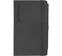 COMIX Large Agenda 2025, 12 mois, journalier, avec boucle élastique porte-crayon ou stylo, fermeture avec élastique et signet, crayon COMIX inclus, 13 x 21 h noir