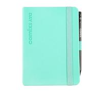 COMIX, Mignon Agenda 2026 Journalier 12 mois, fermeture avec élastique et passant élastique pour crayon ou stylo, crayon COMIX inclus, double signet - 9 x 12,5 cm, Tiffany