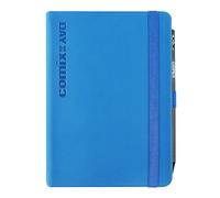 COMIX Mini Agenda 2026, 12 mois, journalier, avec boucle élastique porte-crayon ou stylo, fermeture avec élastique et signet, crayon COMIX inclus, 11 x 15,3 h - Bleu