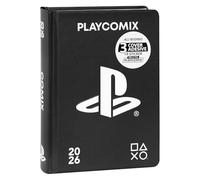 COMIX Playstation Agenda journalier 16 mois 2025-2026 avec couverture rigide 592 pages avec autocollants et contents exclusifs Playstation, idéal pour les écoles moyennes ou supérieures, 12 x 16,5 H