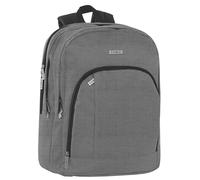 Comix - Sac à dos scolaire, université, travail, 3 grands compartiments, logement porte PC, poche avant, fermeture à glissière et bretelles réglables, 32 x 43 x 23 cm, 31L, gris, gris, 32x43x23,