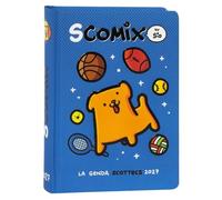 COMIX Scomix by Sio Agenda journalier 16 mois, agenda 2026-2027 pour école primaire et moyenne, avec couverture rigide et colorée, 512 pages colorées, pour enfants et adolescents, 12 x 16,5 cm
