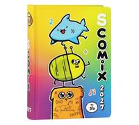 COMIX Scomix by Sio Agenda journalier 16 mois, agenda 2026-2027 pour école primaire et moyenne, avec couverture rigide et colorée, 512 pages colorées, pour enfants et adolescents, 12 x 16,5 cm