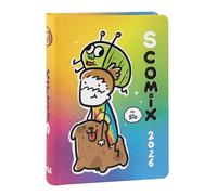 COMIX Scottecs by Sio Agenda scolaire 16 mois 2025-2026 - Agenda scolaire pour enfants et adolescents avec couverture rigide, idéal pour l'école primaire et média, 12 x 16,5 cm, dessin
