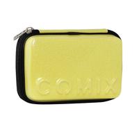 Comix - Trousse d'école, Trousse Maxi Zip pour Enfants et Adolescents avec kit de Papeterie Inclus, Coque Rigide avec Maxi Logo en Relief et tirazip en métal, 14,5 x 21h x 6,5 cm, Jaune, Casual