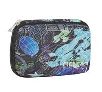 COMIX - Trousse Scolaire, Trousse Maxi Zip pour Enfants et Adolescents, avec Set Papeterie Inclus, Couverture Métallique Irisdescente, Rigide avec Maxi Logo et Tirette en Métal, 21 x 14,5H x 6,5 cm