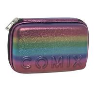 Comix - Trousse Scolaire, Trousse Maxi Zip pour Enfants et Adolescents, avec Set Papeterie Inclus, Couverture Métallique Irisdescente, Rigide avec Maxi Logo et Tirette en Métal, 21 x 14,5H x 6,5 cm