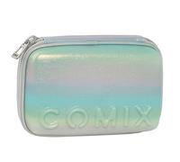 Comix - Trousse Scolaire, Trousse Maxi Zip pour Enfants et Adolescents, avec Set Papeterie Inclus, Couverture Métallique Irisdescente, Rigide avec Logo et Tirette Métallique, 14,5 x 6,5H x 21 cm