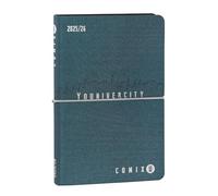 COMIX U YOUNIVERCITY Agenda hebdomadaire 2025-2026 Agenda 13 mois avec couverture souple en PU, élastique, 224 pages, idéal pour l'université, 11,8 x 18 cm, noir