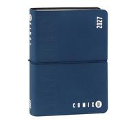 COMIX U YOURSELF Mini Agenda journalier 2026 - 2027 - Journal 16 mois avec couverture souple terrifiante, élastique et 448 pages, idéal pour l'école et l'université 11 x 15,3 cm, bleu