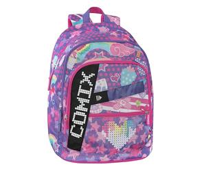 COMIX Ultra Bright Sac à Dos École avec Panneau Led Personnalisable, 3 Grands Compartiments, Poche Frontale, Dos et Fond Thermoformés, Bretelles Rembourrées et Réglables, 32x43Hx23cm, 31 L